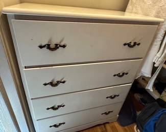 White tall chest of drawers