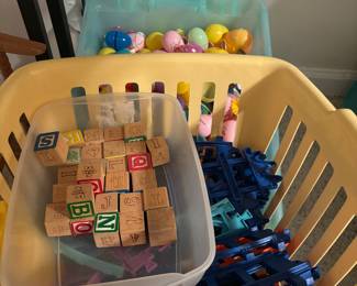Vintage blocks and toys