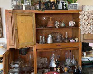 Antique kitchen cabinet with potato storage