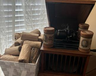 Antique Victrola and music