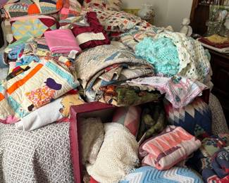 40+vintage quilts 