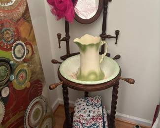 Antique bowl and pitcher/ sink