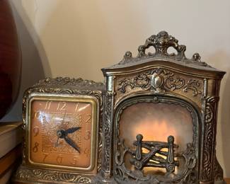 Antique fireplace clock