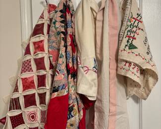 Hand made quilts, table toppers, and linens