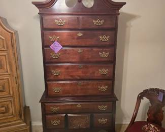 Cherry Highboy 7-Drawer Dresser