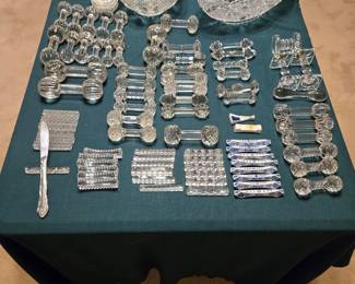 Antique Crystal Knife Rests