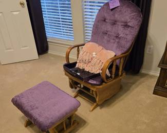 Platform Rocker with Ottoman
