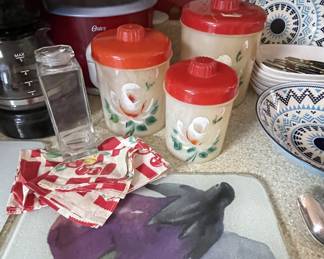 Set of Bakelite canisters 