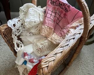 Crocheted & embroidered doilies 