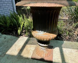 Cast iron urn