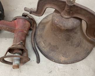 Cast iron bell, pump