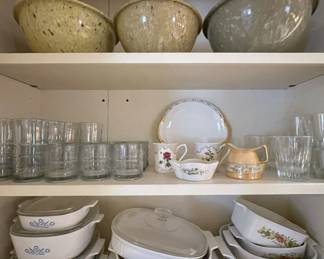 Corning ware, confetti bowls