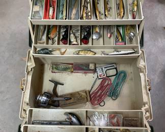 Tackle box of lures