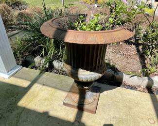 Cast iron urn