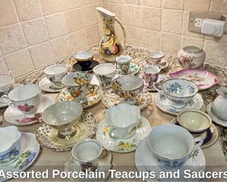 Assorted Porcelain Teacups and Saucers fourth image