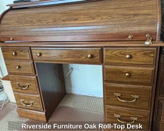 Riverside Furniture Oak RollTop Desk second image