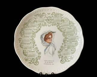 Calendar Plate Compliments of R. B. Hoyt, Chaseburg, Wis.