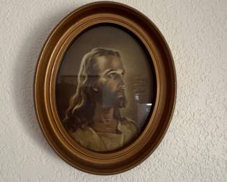 Vintage Head of Christ Lithograph by Warner Sallman