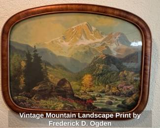 Vintage Mountain Landscape Print by Frederick D. Ogden