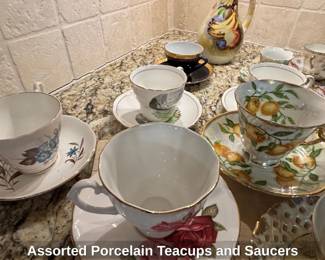 Assorted Porcelain Teacups and Saucers second image