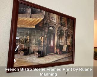 French Bistro Scene Framed Print by Ruane Manning