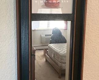 Framed Mirror with Floral Print