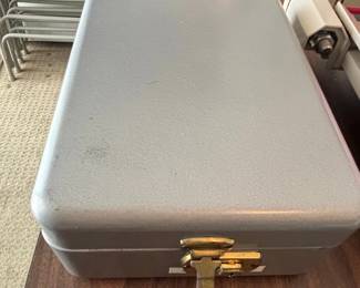 Vintage Metal Portable File Box