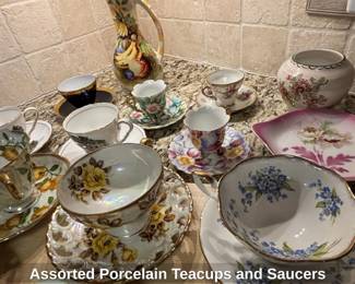 Assorted Porcelain Teacups and Saucers third image