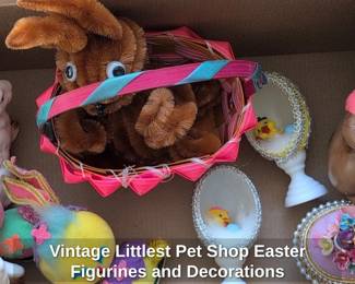 Vintage Littlest Pet Shop Easter Figurines and Decorations