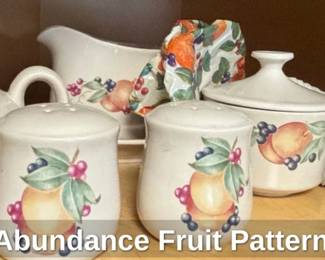 Corelle Abundance Fruit Pattern Tea Set