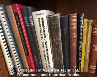 Collection of Assorted Technical, Educational, and Historical Books, including The World Book of Math Power