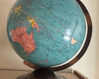 Vintage Replogle World Globe with Metal Stand and others