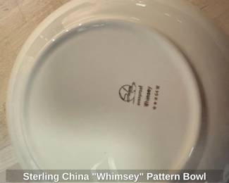 Sterling China Whimsey Pattern Bowl