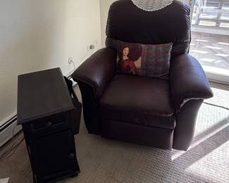 Brown Leather Recliner Chair second image