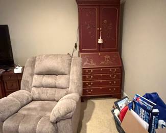 Secretary desk, recliner