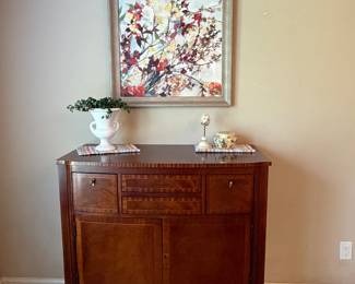 Framed art, buffet 
