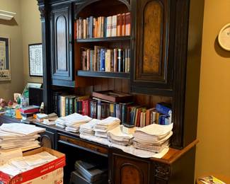 Office furniture, books