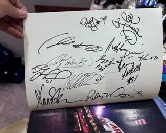 Chiefs players signed inside of Arrowhead stadium book 