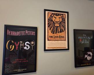 Broadway musical framed posters