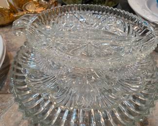 Glass serving pieces