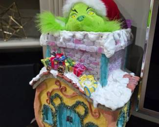 Vtg Grinch in chimney
