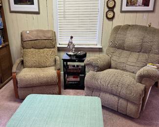 Lazy boy recliner and Mcm table 