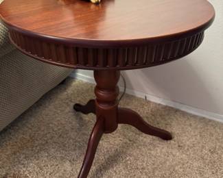 $60 - Small round side table, some spots on top 