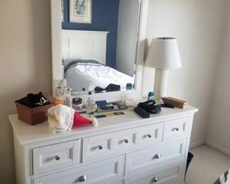 Magnussen Next Generation coastal chic twin bedroom suite: dresser with mirror