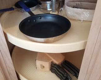 Kitchen cabinets feature: lazy Susan. Pots & pans