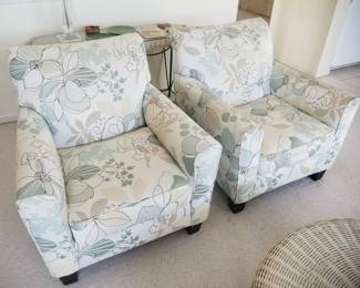 Floral arm chairs