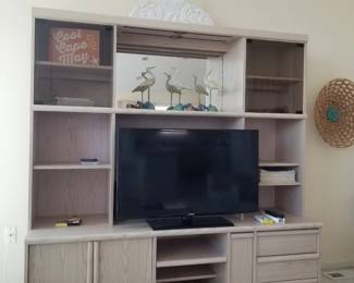 Entertainment center; flat screen TV
