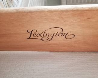 King bedroom suite by Lexington Furniture: king bed; two nightstands; dresser with mirror; armoire 