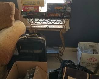 Elegant wrought iron foyer table