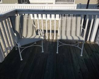 Side chairs complete the patio set that seats 6